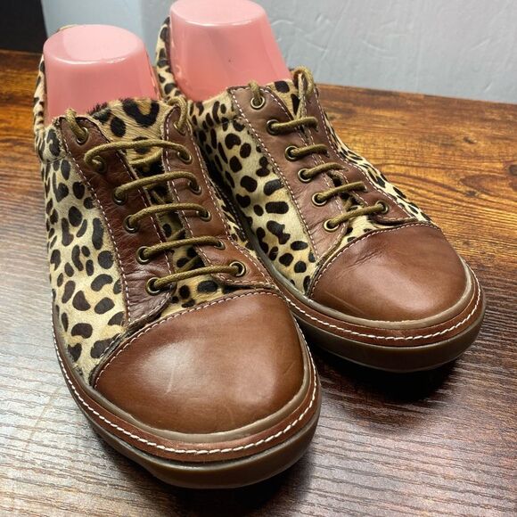 L'Artiste Spring Step Libbi-Leopard Hair Leather Sneakers Loafer Shoes 10.5 - Picture 1 of 9